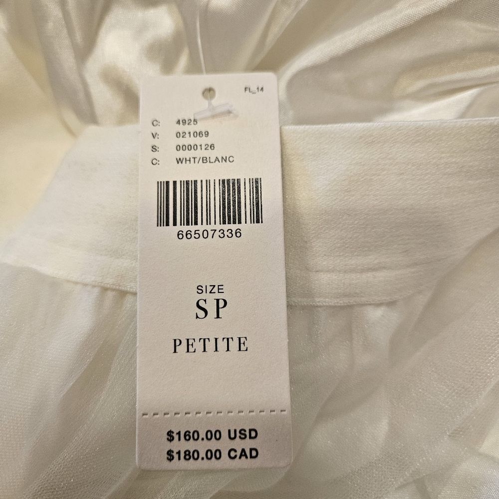 NWT - Anthropologie Eva Franco Sheer White Polka Dot Skirt - Picture 13 of 13